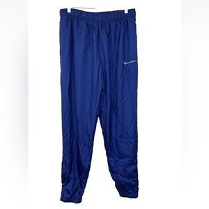 Champion Track Pants Men’s L Royal Blue Athletic Windbreaker Logo Jogger 90’s
